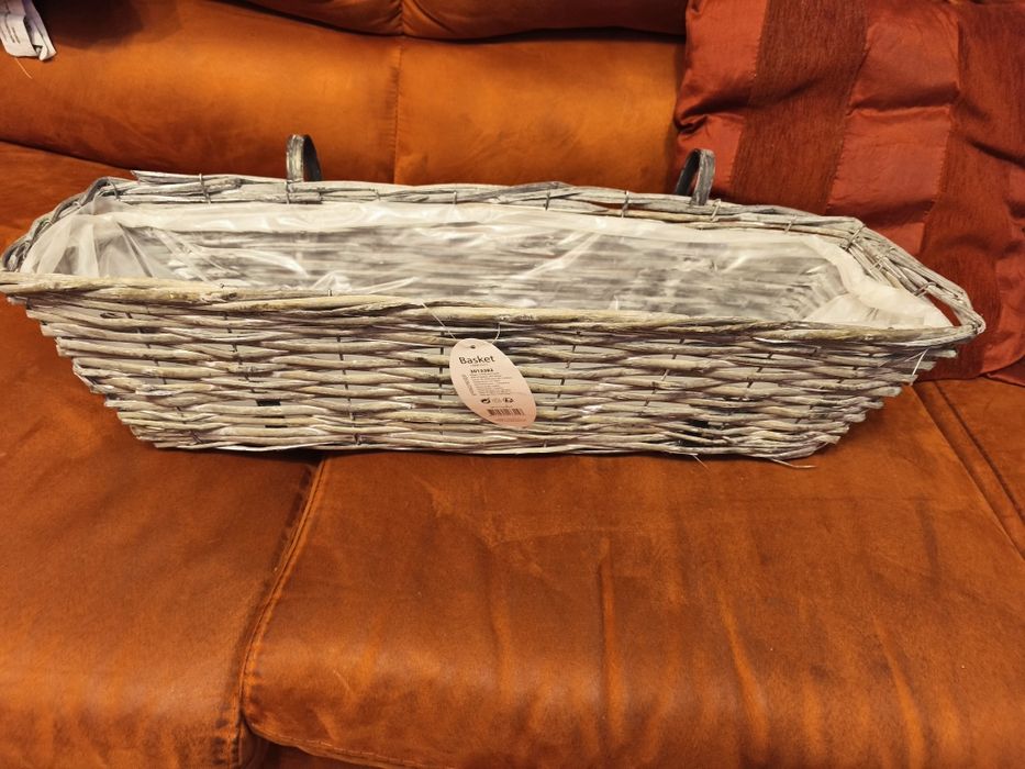 Jardiniere din salcie împletită cu carlige (10 buc.)