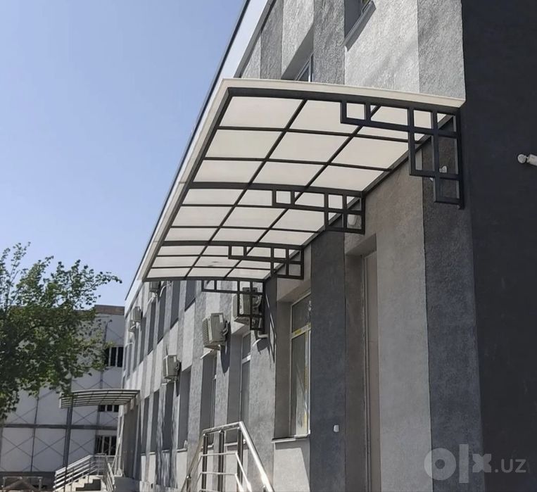 Навес лексан перила решетка дарвоза