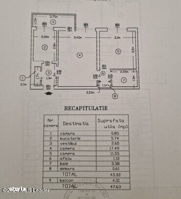 2 camere langa Parcul IOR | Etaj 1 | Potential de transformare