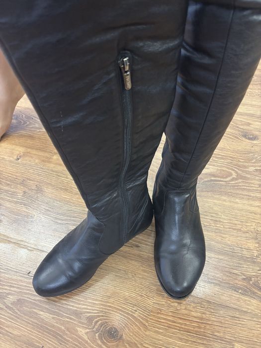 Ботфорты кожаные зимние