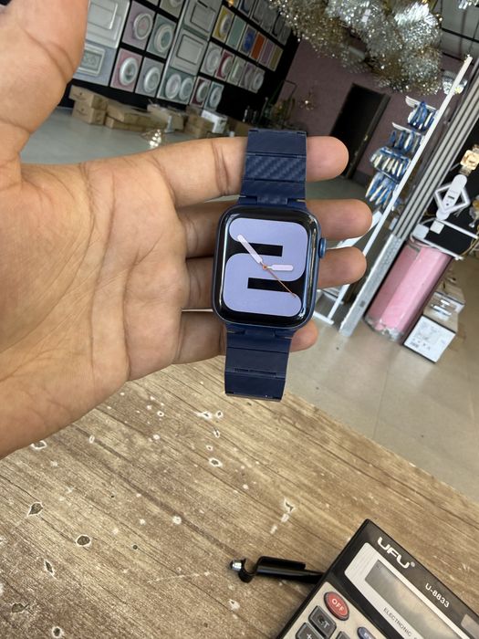 Apple watch 7 seria blue