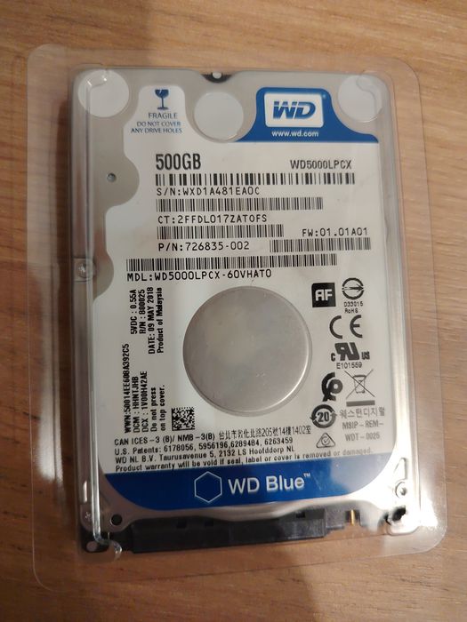 Жесткий диск 500GB WD Blue 2.5" для ноутбука и ПК