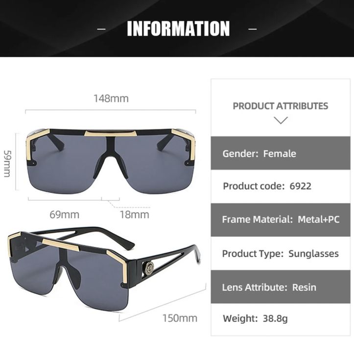 TOM FORD Дамски слънчеви очила маска модел 2024г защита 100% UV400 HD