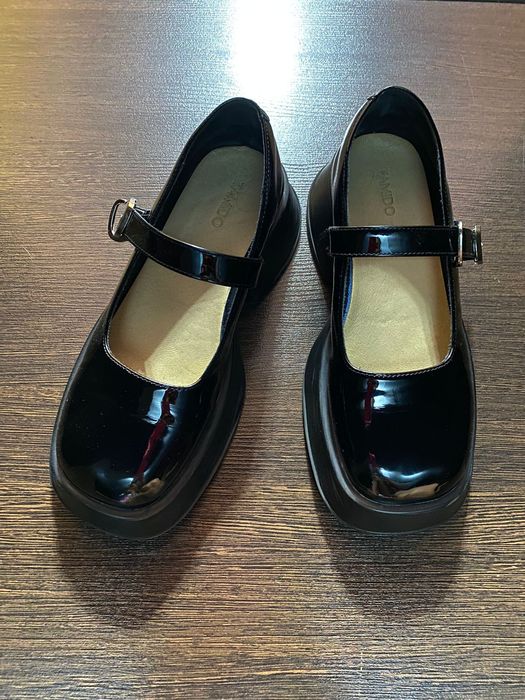 Туфли на массивной платформа, школьные