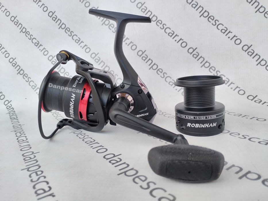 SET 2 Mulinete Feeder ROBINHAN RIVER MONSTER LA4000 tambur Long Cast