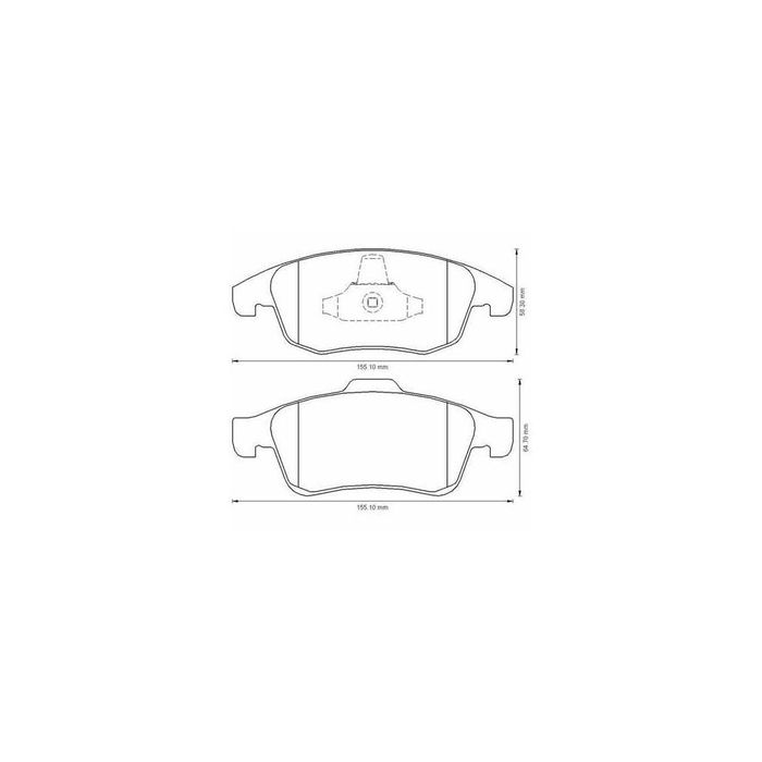 Placute frana fata Citroen Berlingo (B9), 04.2008-, marca SRLine S70-0447