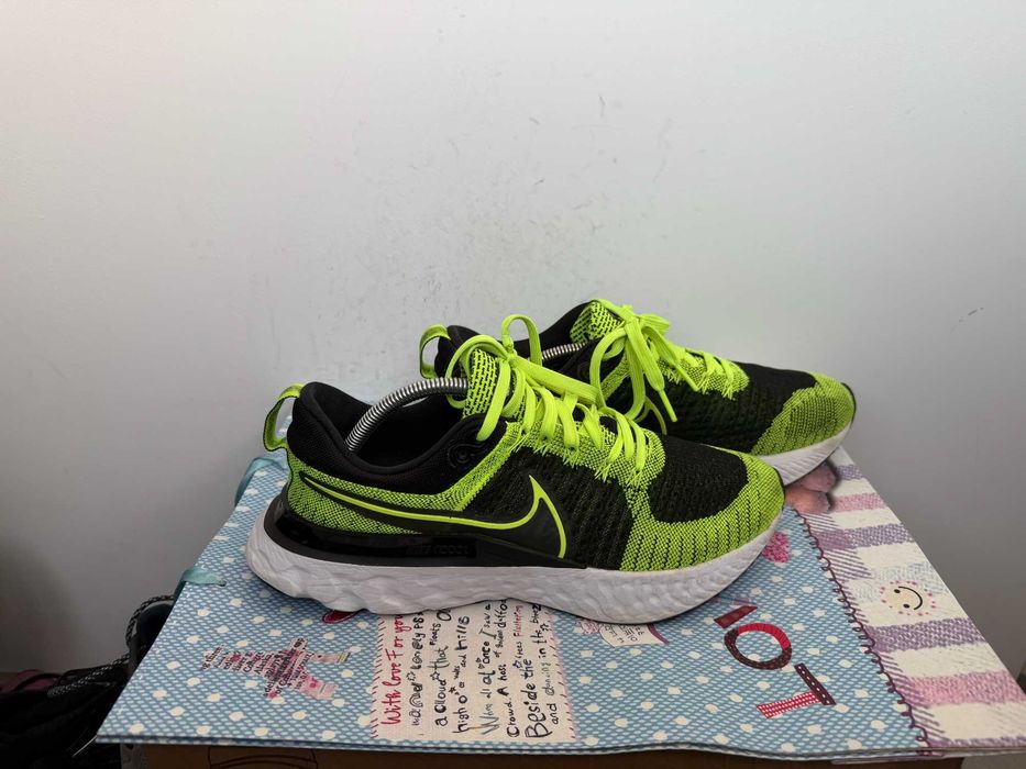 Nike React Infinity Run Flyknit 2 Volt Black ''оригинални маратонки 44 номер