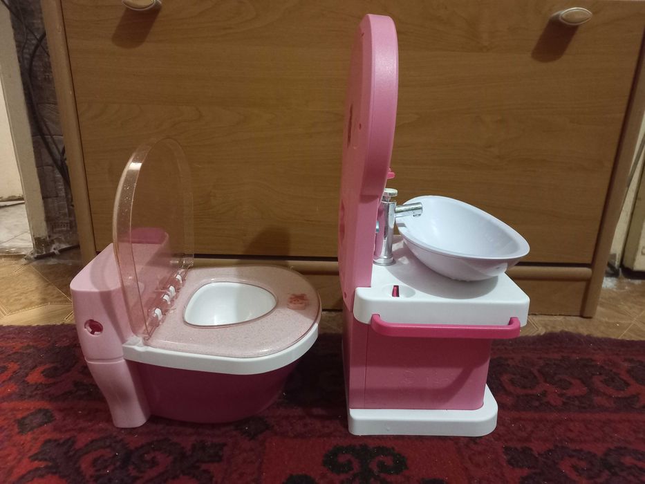 Игрушки для Беби Борна. Унитаз и умывальник. Запф оригинал
