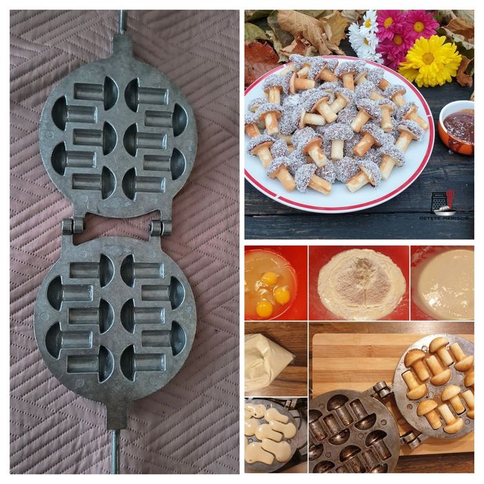 Forma din aluminiu  pentru nuci, faguri, cosulete, ciupercute, gofre