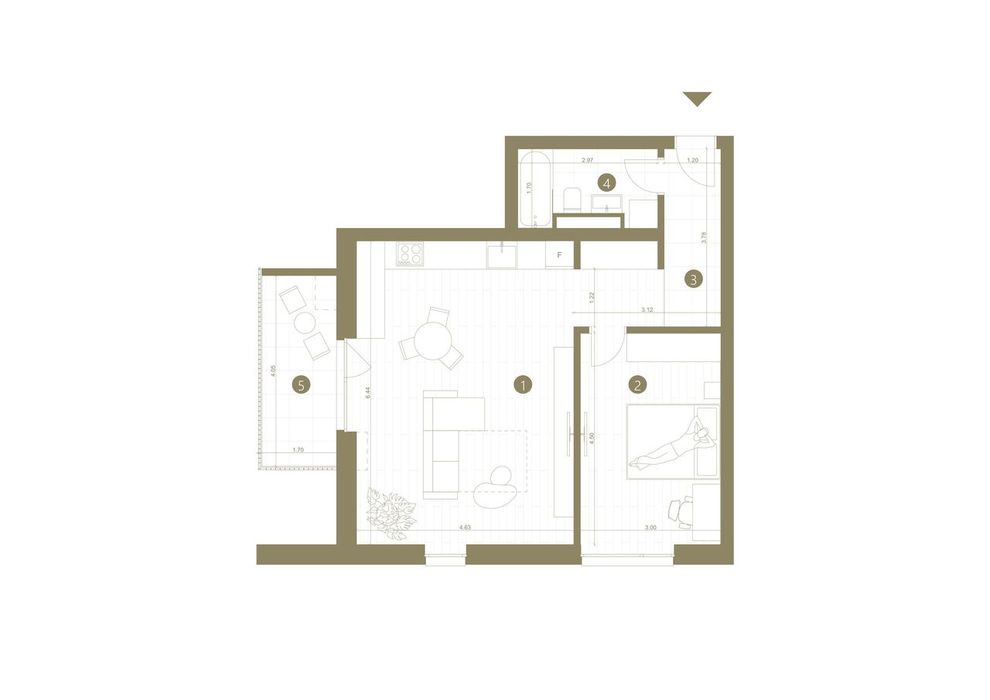 Apartament cu 2 camere în Pârneava — fotografia 3