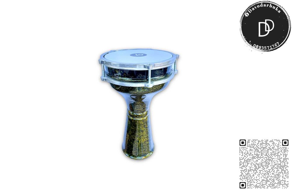 Професионална мраморно златна тарамбука Vatan 26x17см