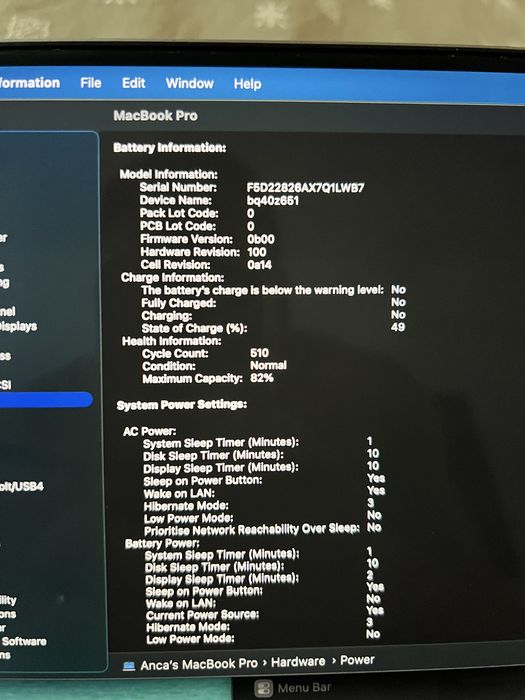 Macbook m1 pro 16gb, 512 GB ssd, 16.2 inch, impecabil la cutie si incarcator original!