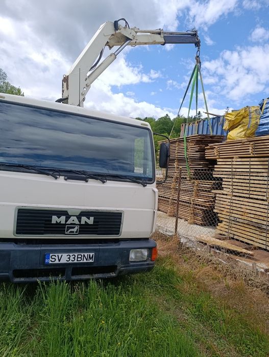 Vând Man 8 163 basculabil macara