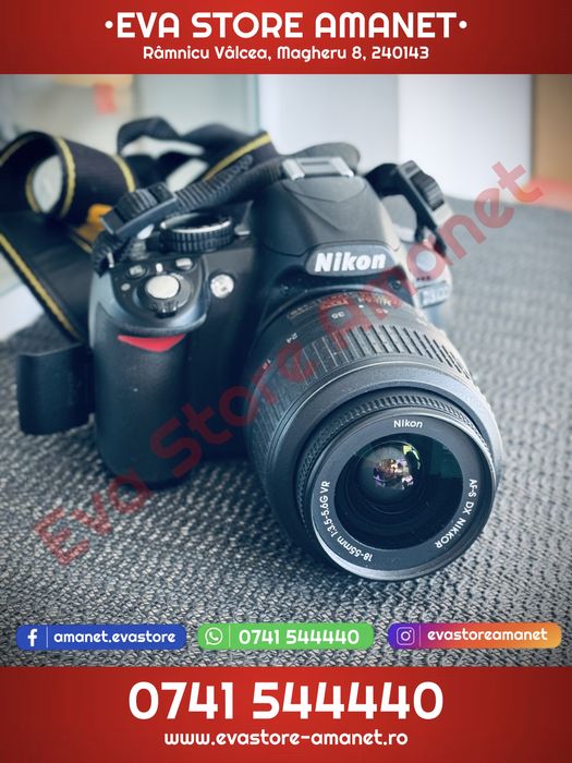 Aparat foto DSLR Nikon D3100 14.2MP + Obiectiv 18-55mm DX VR