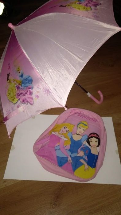 Rucsac gradi + umbrelă + halat fleece 98-104 Princess - NOI