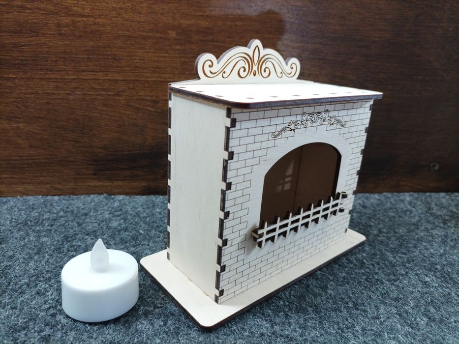 Декоративна камина за изкуствени чаени свещи