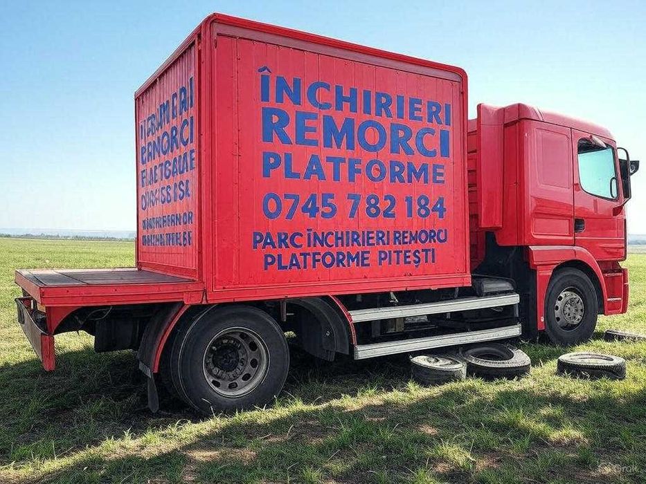 Inchirieri Inchiriere chirie platforma trailer remorca 4m,5m,3 axe 8,m