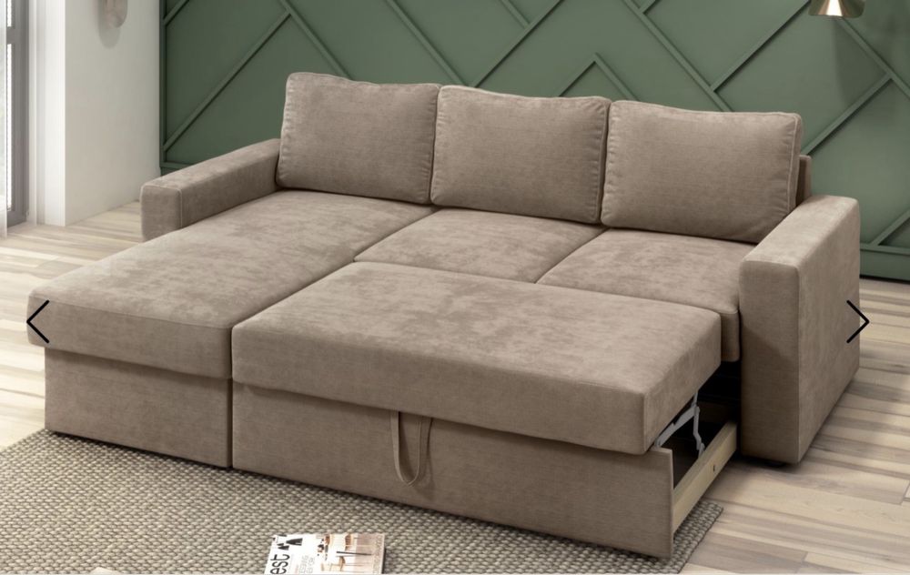 Разтегателен ъглов диван