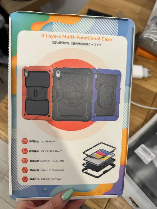 Husa tableta heavy-duty 3 straturi , compatibila iPad/Samsung Tab