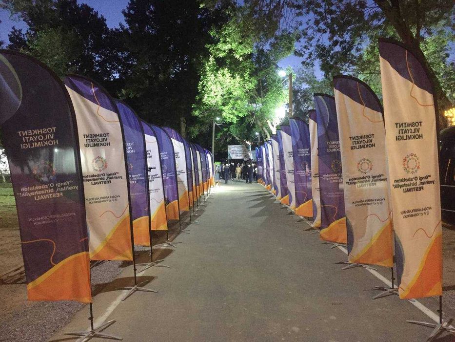 Флаги. Флагштоки. Брендовые флаги с каркасом. Bayroq.