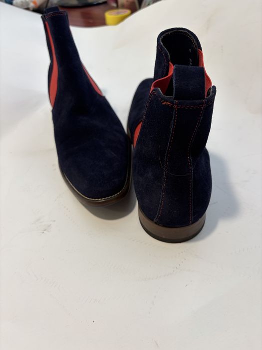 Официални боти -син велур 43
