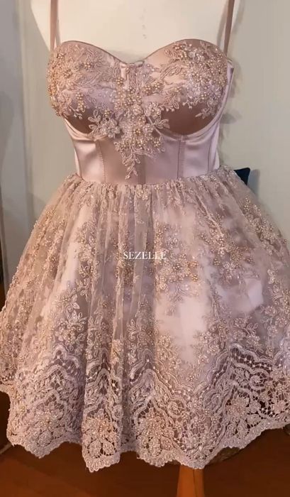 Мини рокля модел Blush Dusky Rose