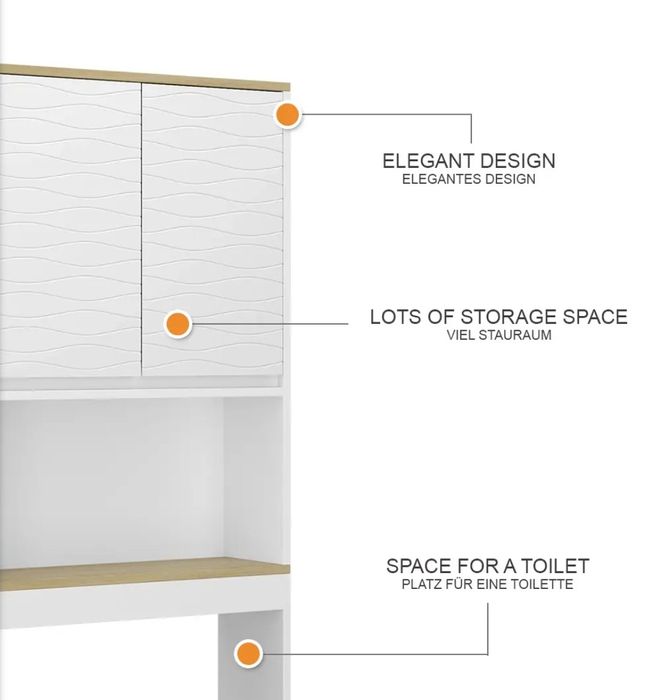 Шкаф за надпералня/тоалетна Vicco 7453