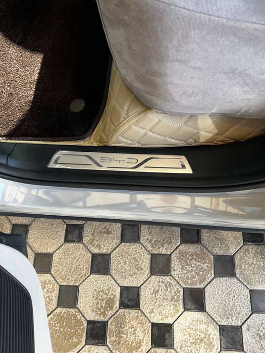 Накладки на пороги из искусственной кожи  BYD Song Plus/Champion