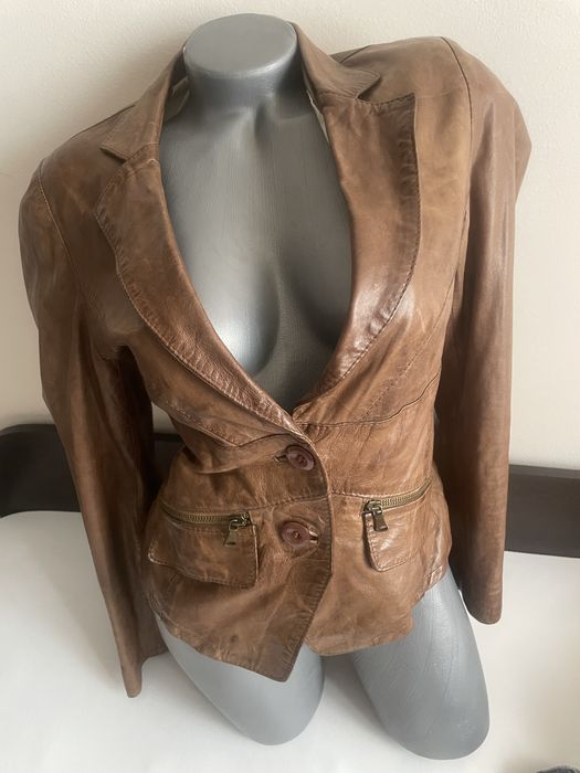 Италианско кожено сако,яке .Естествена кожа