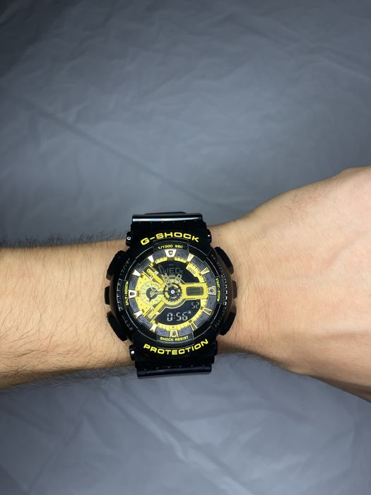 Casio G-SHOCK Negru Galben – Model Sport | Set Complet | Aspect Impresionant