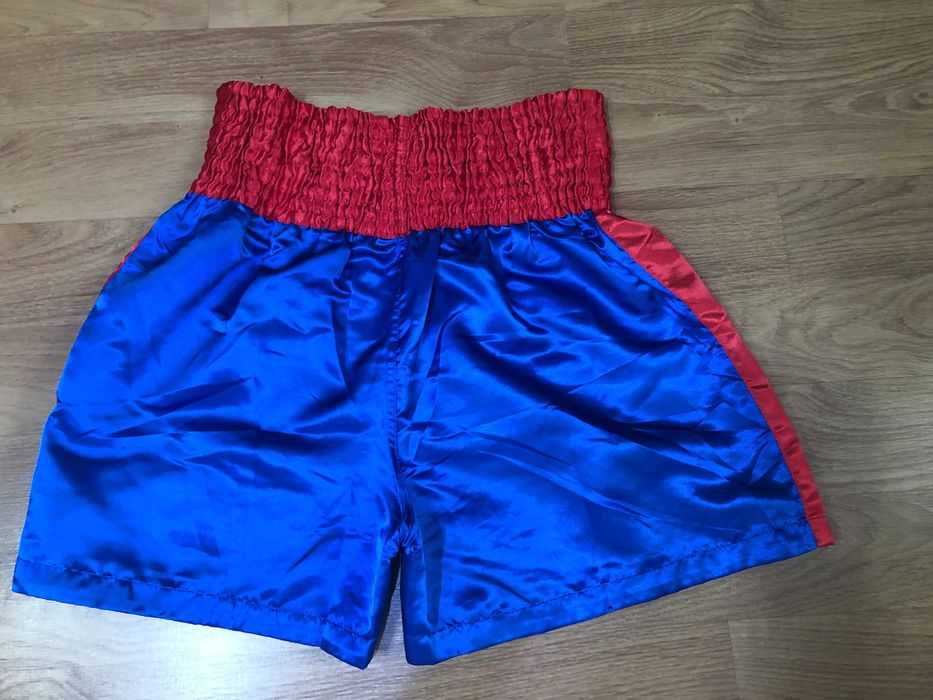 Sort Muay Thai Boxing  Material Original  Thailanda Satin - XL
