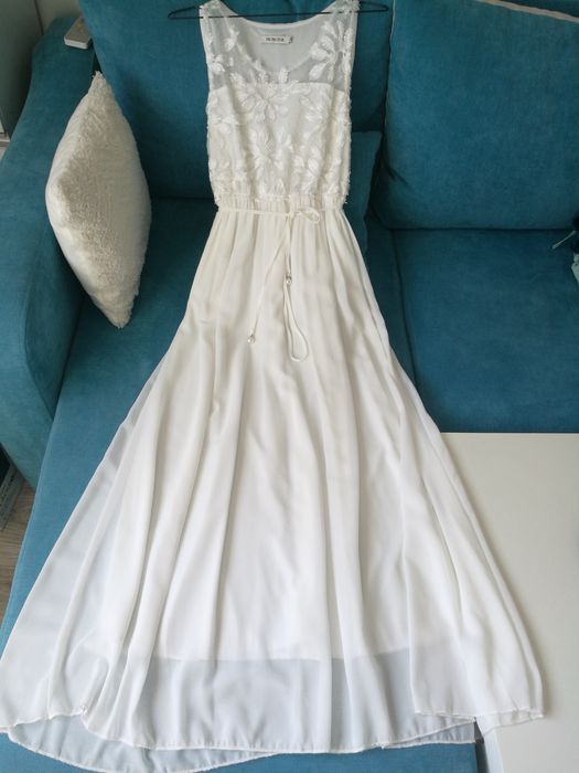 rochie alba, noua, S/M