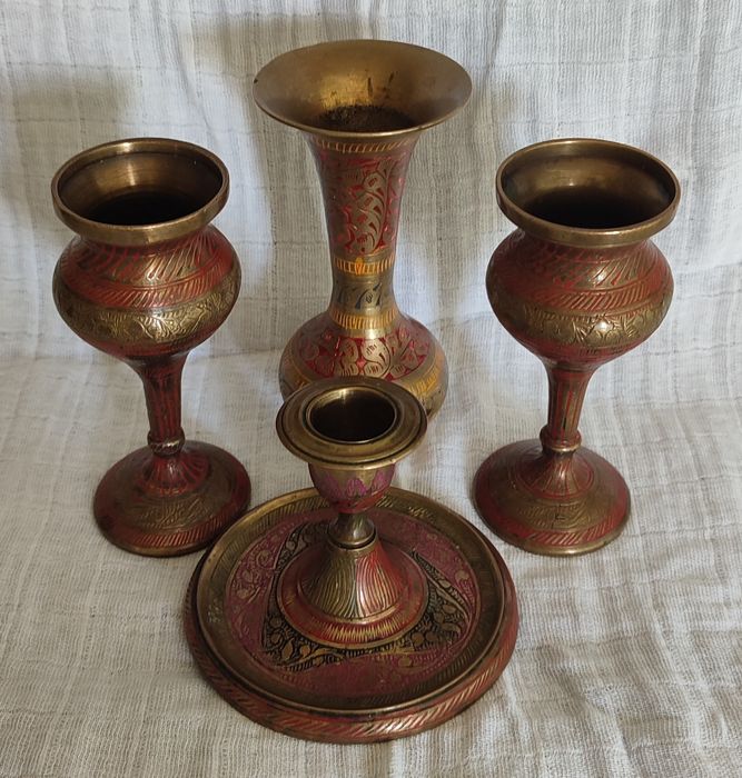 Винтидж месингов сет