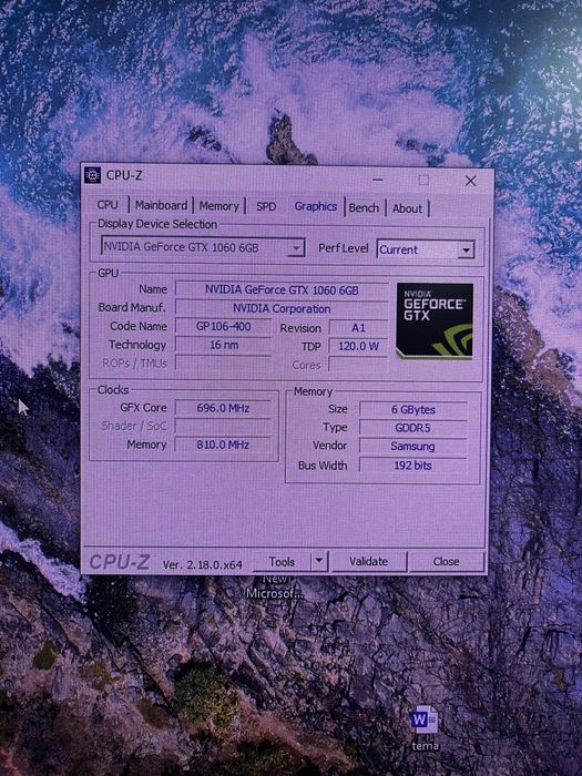 Placa Video GTX 1060 6gb