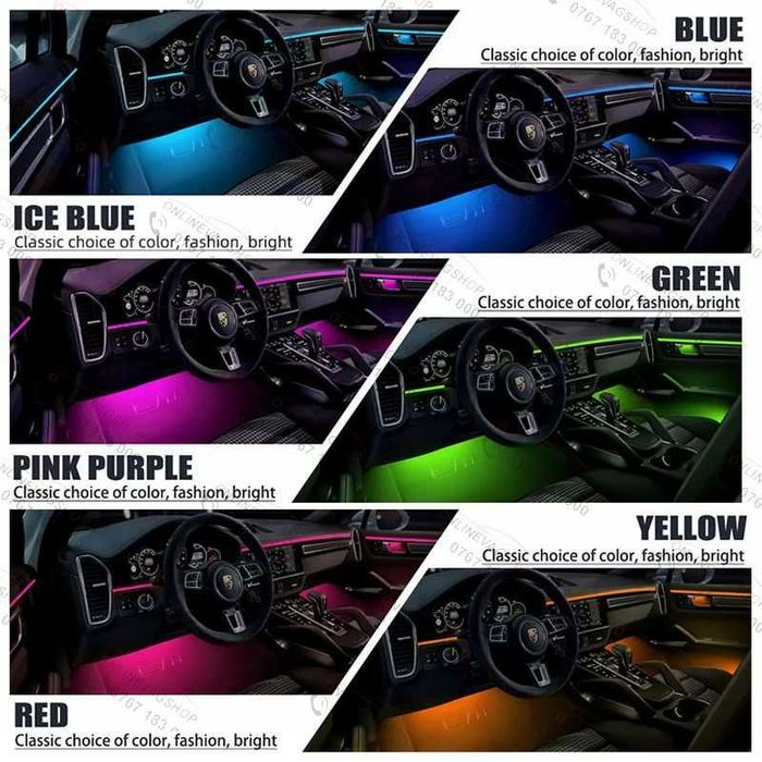 Lumini ambientale 18 in 1 Acrilice Led RGB cu aplicatie telefon