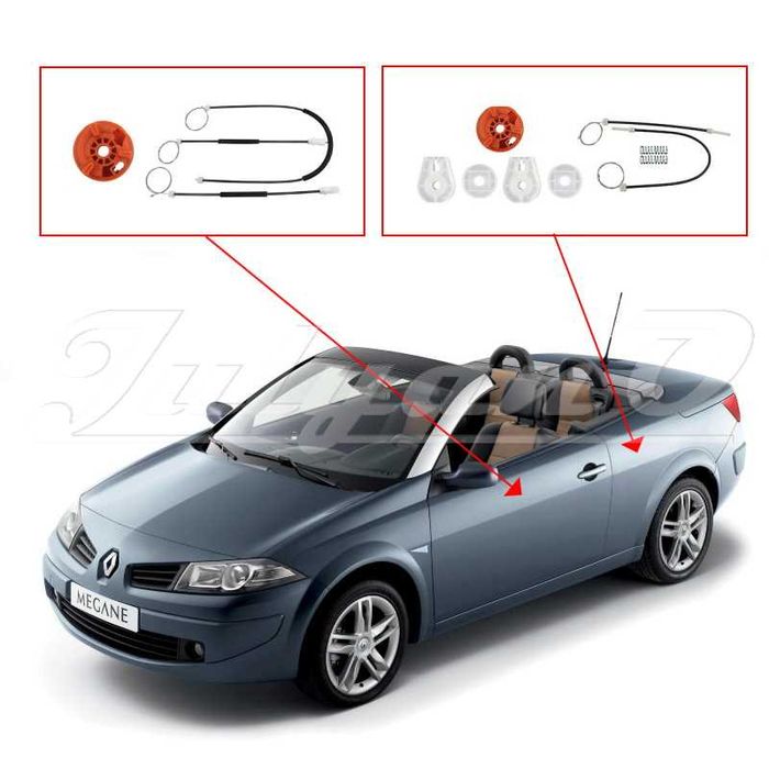 Ремонтен комплект за ел. машинка за стъкло за RENAULT MEGANЕ 2 CABRIO