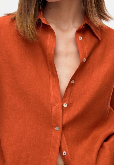 Massimo dutti! 100% лен риза