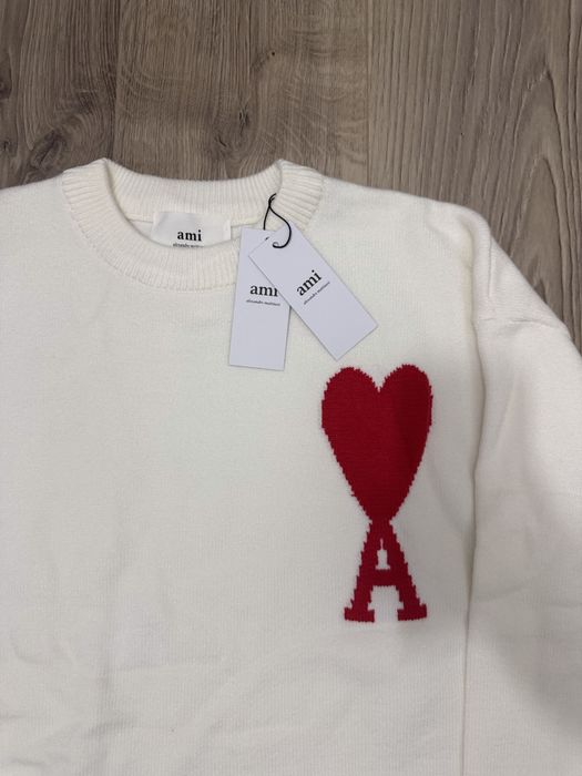 Bluza Ami Paris white and red M