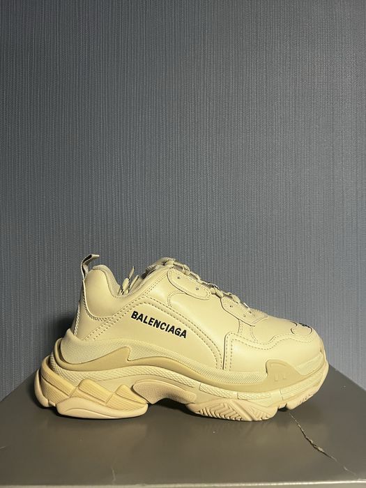Adidasi Balenciaga Triple S Tan Piele Premium  / 2026