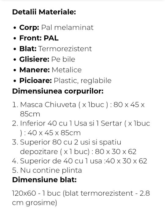 Vand mobila bucatarie
