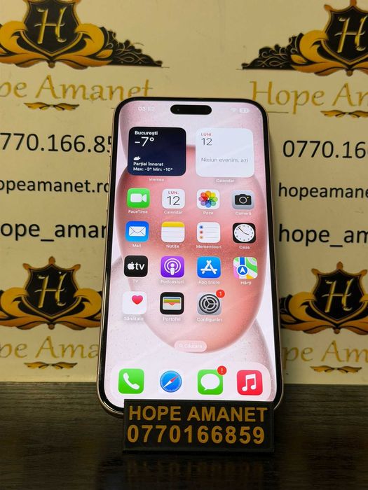 Hope Amanet P10/iPHONE 15 PLUS PINK 256 GB