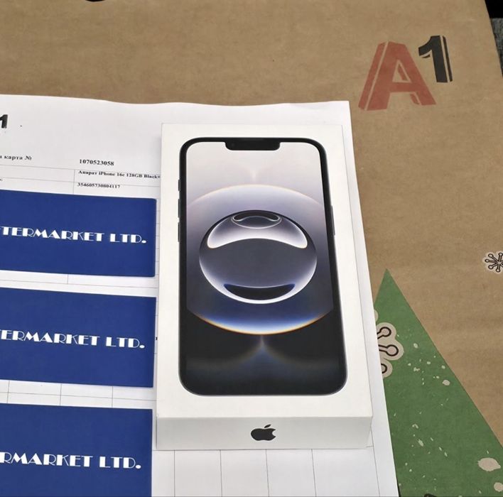 ЗАПЕЧАТАН 128GB iPhone 16e | 16 e A1 Гаранция 2027г. Black | Черен