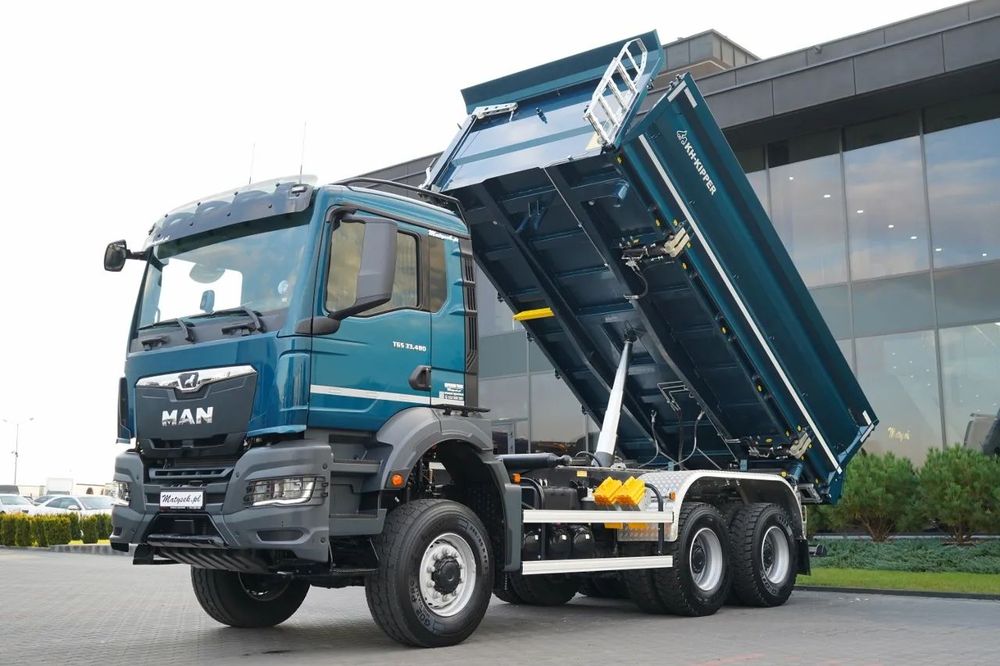 MAN TGS 33.480 / 6X6 / BASCULATOR 3 LATE / BORDMATIC / HYDROBRA / KH KIPPER / AUTOMAT / NOU / DISPONIBIL IMEDIAT /
