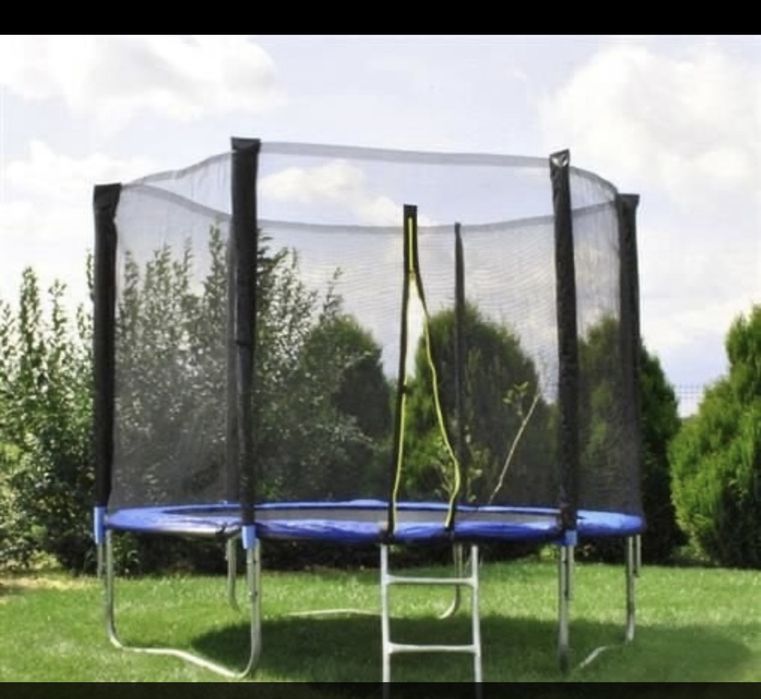 Trambulina pentru copii + plasa de protectie si scara, 183 cm