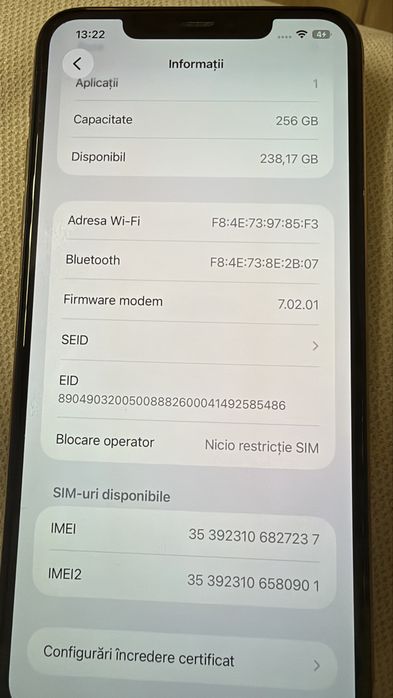 Iphone 11 pro max  256gb  gold