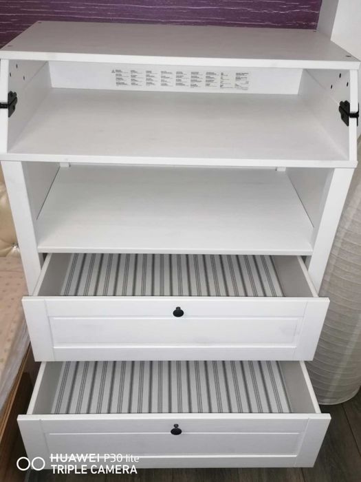 Комплект Бебешко креватче и Маса за повиване/скрин SUNDVIK