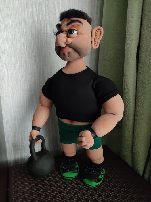 Текстильная кукла. Высота 45 см.