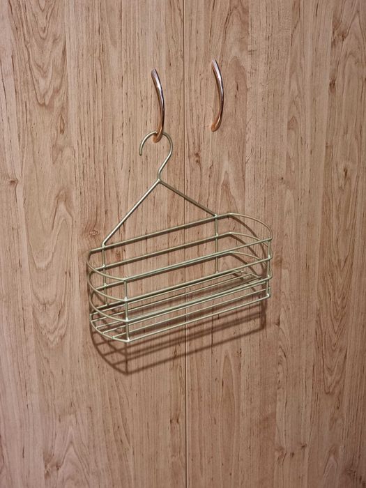 Cos metalic alama auriu pt dus - Raft pt baie suport sampon sapun