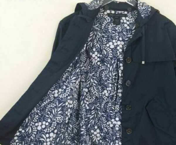 Marc Jacobs Яке за Дъжд Парка с Качулка Тъмно Синьо Размер М