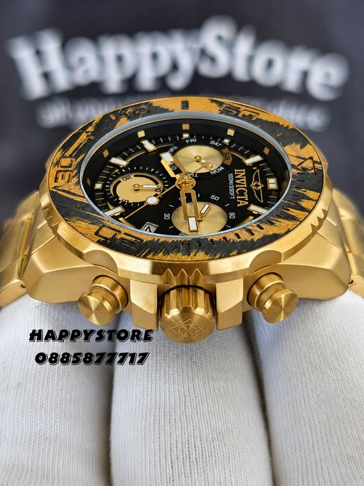 INVICTA Carbon Hawk Gold 48 mm, Инвикта нов мъжки часовник